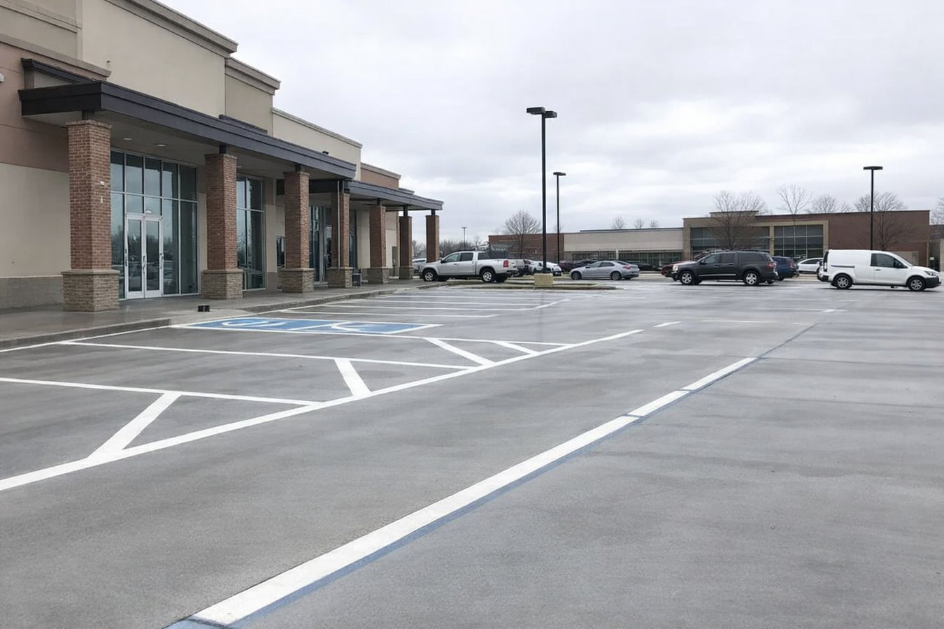 Concrete parking lot building in Lafayette, LA